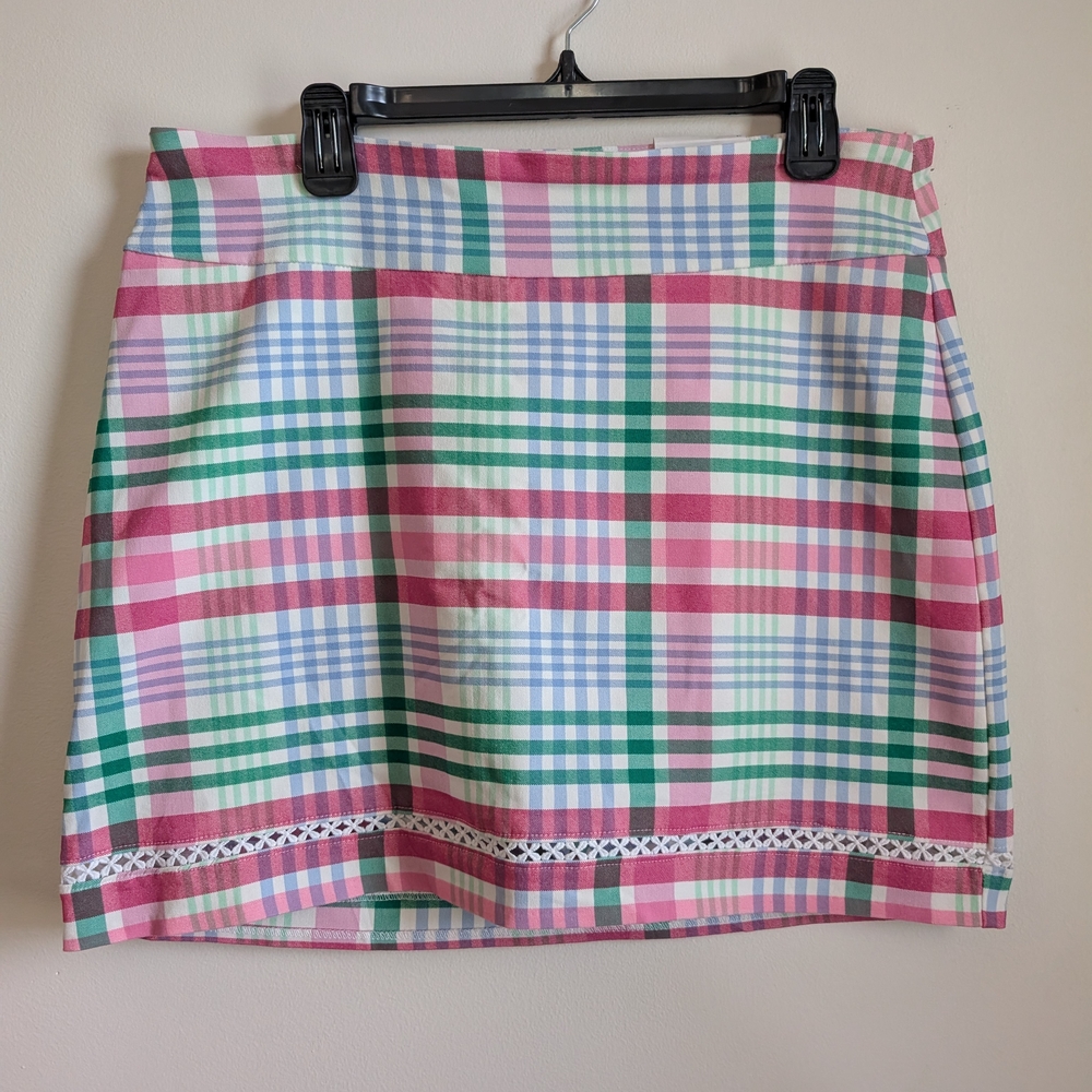 Plaid Pink and Green Women's Skirt